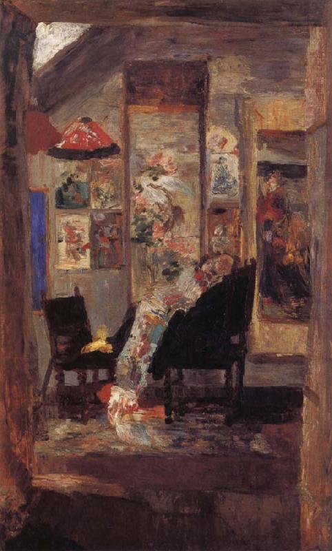 James Ensor Skeleton Looking at Chinoiseries oil painting picture